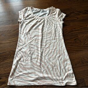 Tart Zebra Print t shirt sleep dress | Short Sleeve pj Dress pajamas nightwear